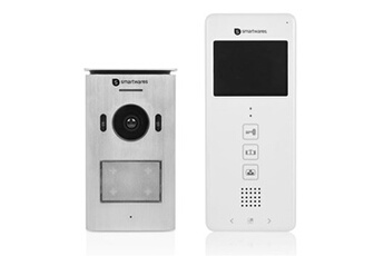 Interphone Smartwares DIC-22112 Interphone vidéo 2 fils Set complet 1 foyer blanc
