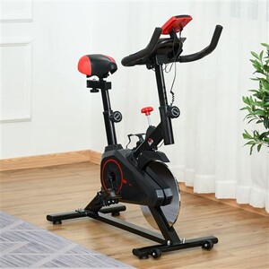 Homcom - Vélo d'appartement avec écran LCD multifonctions vélo biking cardio training selle et guidon réglables volant inertie 6 Kg acier noir rouge Homcom - Vélo d'appartement avec écran LCD multifonctions vélo biking cardio training selle et guidon réglables volant inertie 6 Kg acier noir rouge