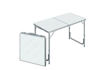 table de camping homcom table de camping reception pliante portable pique-nique buffet en aluminium