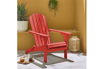fauteuil de jardin sweeek fauteuil de jardin en bois - adirondack salamanca terracotta- eucalyptus chaise de terrasse retro siège de plage