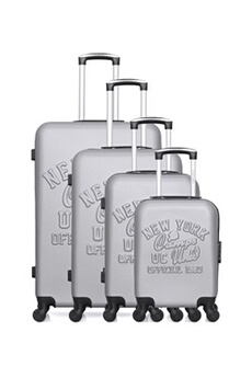 set de 3 valises camps united - set de 4 abs brown-m 75 cm - gris