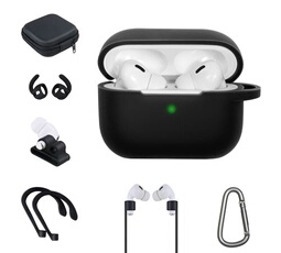 Kit accessoires 7 en 1 pour AirPods Pro/Pro2 Noir