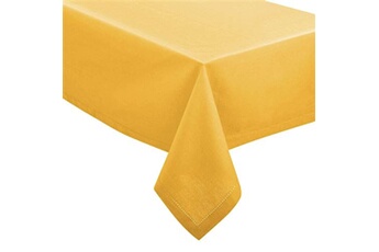 nappe de table atmosphera - nappe rectangulaire jane en coton - 240x140 cm - jaune