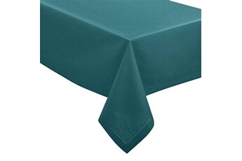 nappe de table atmosphera - nappe rectangulaire jane en coton - 240x140 cm - bleu