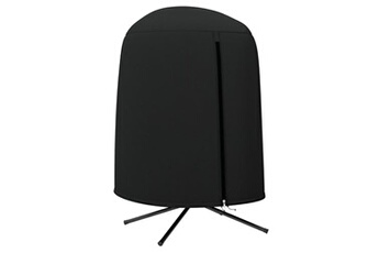 housse de protection fauteuil suspendu de jardin - imperméable, zip - ø 128 x 190h cm - noir