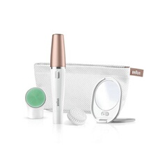 Épilateur et Brosse Nettoyante Visage Braun FaceSpa 851V – 3-En-1, Étanche