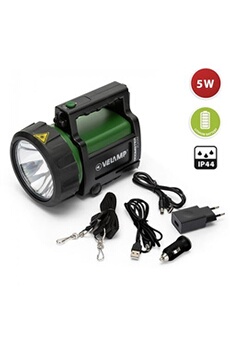 lampe torche (standard) velamp projecteur led rechargeable doomster power 5w 350lm ip44 - - ir666