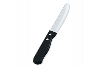couteau pujadas couteau à steak manche noir plastique l 25,1 cm x 12