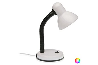 lampe à poser versa lampe de bureau 13 30 15 cm métal blanc