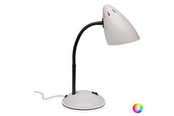 lampe à poser versa lampe de bureau 14 40 16 cm métal blanc