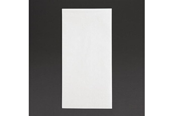 serviette de table fiesta serviettes dîner recyclable 2 plis format 1/8 400mm blanches x 2000