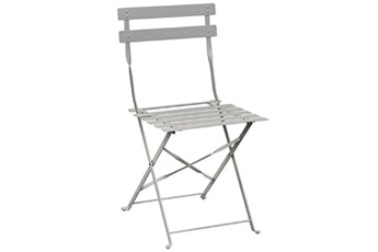 chaise de jardin bolero chaise de terrasse en acier gris x 2