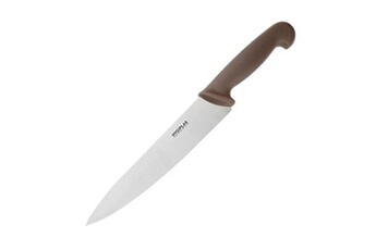 couteau materiel ch pro couteau de cuisinier professionnel marron 215 mm hygiplas