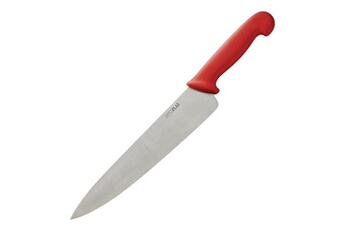 couteau materiel ch pro couteau professionnel de cuisinier rouge 255 mm hygiplas