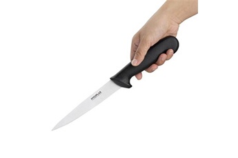 couteau materiel ch pro couteau à filet noir 150 mm hygiplas