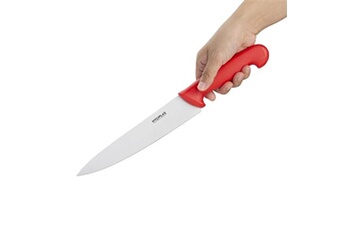 couteau materiel ch pro couteau de cuisinier professionnel rouge 215 mm hygiplas