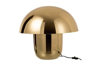 lampe à poser maison et styles lampe de table champignon 50 cm en métal doré