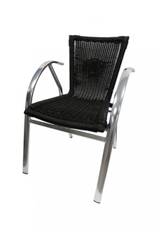 chaise de restaurant modèle roma empilable noire