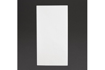 serviette de table fiesta serviettes dîner recyclable 3 plis format 1/8 400mm blanches x 1000
