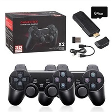 Console rétrogaming GENERIQUE 128G Console de jeu vidéo rétro avec Double manette 2.4G sans fil,4K HD 30000 jeux intégrés pour PSP, PS1, pour d'adultes d'enfants