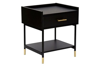 table de chevet atmosphera créateur d'intérieur - table de chevet 1 tiroir design sublima 53cm noir