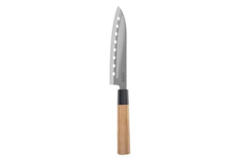 couteau five simply smart - couteau santoku en bambou java 30cm naturel