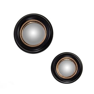 Miroir de décoration Amadeus Set de 2 miroirs Convex Astrid - - Noir ...