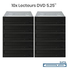 Lot de 10x Lecteurs DVD interne 5.25 pour PC de bureau - Destockage