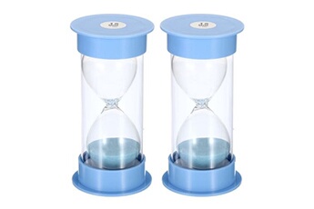 minuteur generique patikil 15 minute minuteur, 2pcs 5.26 x 2.53pouce petit sablonneux horloge, bleu
