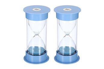 minuteur generique patikil 20 minute minuteur, 2pcs 5.26 x 2.53pouce petit sablonneux horloge, bleu