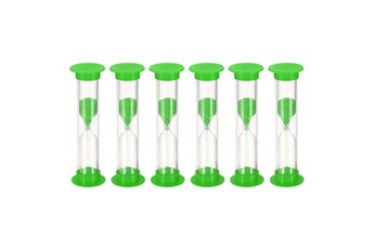 minuteur generique patikil 1 minute sable minuteur, 6pcs petit sablonneux horloge avec, vert