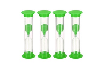 minuteur generique patikil 1 minute sable minuteur, 4pcs sablonneux horloge, compte à rebours verre, vert