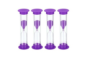 minuteur generique patikil 1 minute sable minuteur, 4pcs sablonneux horloge, compte à rebours verre, violet