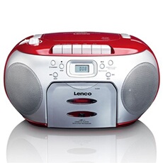 Lecteur CD/radio FM stéréo portable SCD-420RD Rouge-Argent