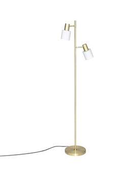 lampe à poser pegane lampe à poser, lampadaire droit en verre et fer coloris doré - longueur 28,5 x profondeur 23 x hauteur 143 cm - -