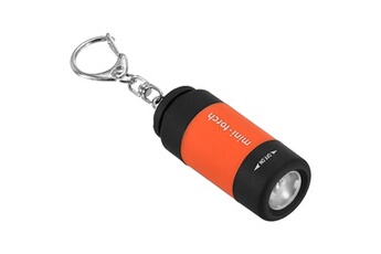 lampe de poche (standard) generique patikil 2.1 mini rechargeable led porte-clés lampe poche, edc torche, orange