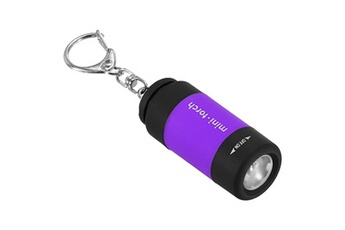 lampe de poche (standard) generique patikil 2.1 mini rechargeable led porte-clés lampe poche, edc torche, violet