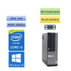 Optiplex 9020 SFF - Windows 10 - i5 4Go 500Go - Port Serie - Ordinateur Tour Bureautique PC