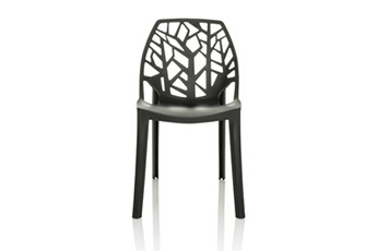 chaise de jardin hjh office chaise visiteur / chaise à coque artifo tri plastique noir