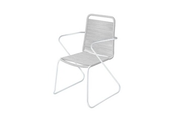 chaise de jardin bigbuy chaise de jardin antea 57 x 65,5 x 90 cm corde gris clair