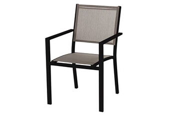 chaise de jardin thais 55,2 x 60,4 x 86 cm graphite taupe aluminium
