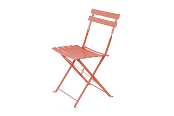 chaise de jardin bigbuy chaise de jardin sira orange acier 41 x 46 x 80 cm (2 unités)