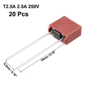 20pz DIP Miniaturizzato Montato Quadrato Lenta Micro Fusibile T44250V - Foto 5