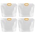 1.3 Gallon Pliable Récipient Sac PE pliant Cruche Porte Rangement, Bleu 1.3 Gallon Pliable Récipient Sac PE pliant Cruche Porte Rangement, Bleu