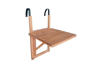 table d'appoint en bois pour balcon carrée rabattable hauteur ajustable