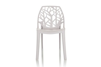 chaise de jardin hjh office chaise à coque artifo tri plastique blanc