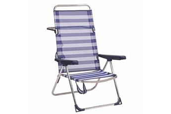 chaise de jardin alco chaise de plage bleu 65 x 60 x 100 cm