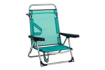 chaise de plage aluminium multiposition pliable vert 62 x 82 x 65 cm 62 x 82 x 65 cm