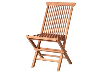 chaise de jardin kayla 46,5 x 56 x 90 cm naturel bois de teck