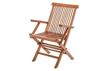 chaise de jardin kayla 56 x 60 x 90 cm naturel bois de teck